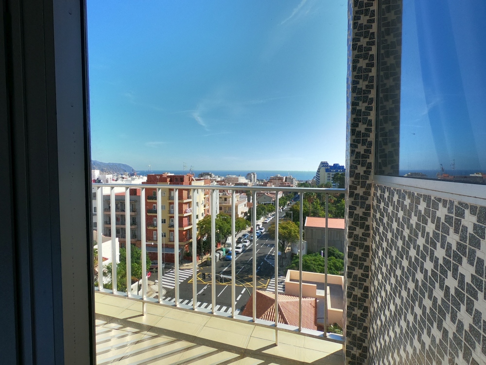 View from hotel window in Santa Cruz.