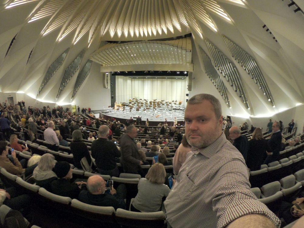 During concert in Auditorio de Tenerife.